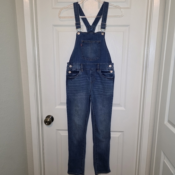 Levi’s denim overalls high waist size 12 reg girl - Picture 1 of 12